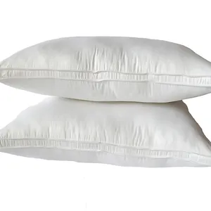 Oreillers de lit de qualité supérieure, doux et confortables, lot de 2, garnissage en fibres de polyester, housse en coton - Product Image 2