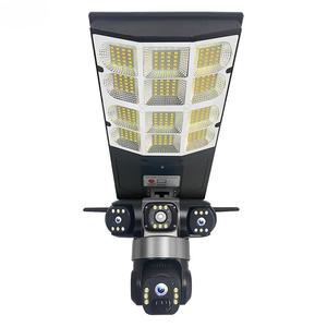 Caméra de surveillance solaire extérieure professionnelle IP66 étanche en ABS avec 3 objectifs, vision nocturne couleur 6MP, Pan-Tilt, WiFi 4G LTE - Product Image 1