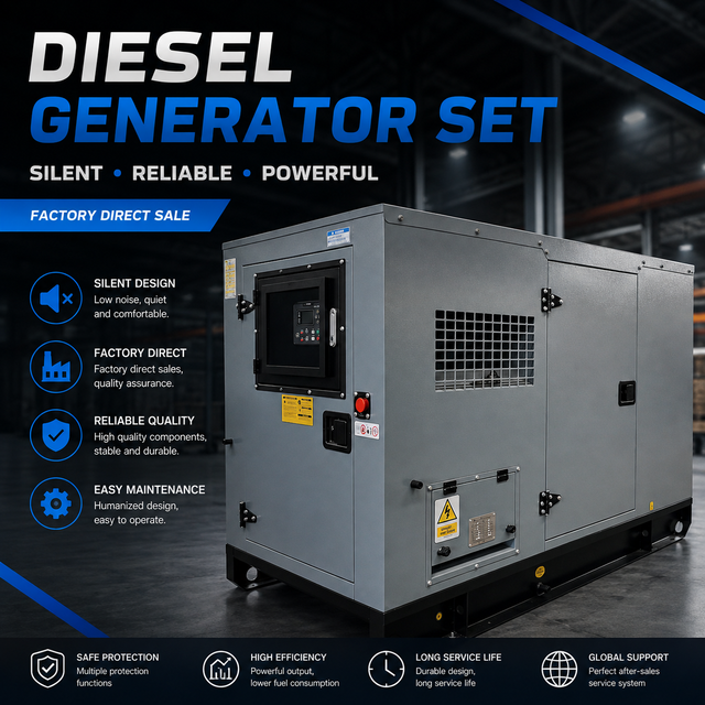 Diesel Generator 50kva 80kw 100kw 200kw Silent Soundproof Genset Weichai Cummins Engine 3 Phase for Industrial Power