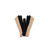 Guantes Térmicos Personalizados con Bloques de Color y Pantalla Táctil de Dos Dedos, Guantes Tejidos para Ocio al Aire Libre en Invierno