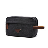 Dompet koin portabel kapasitas besar, wadah penyimpanan perlengkapan mandi banyak kompartemen, tas kosmetik perjalanan & kantor
