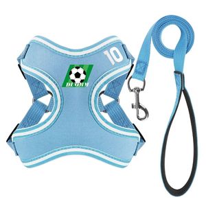 Fabricant OEM <span class=keywords><strong>2024</strong></span> Nouveau design Harnais pour chien chat de <span class=keywords><strong>football</strong></span> Harnais confortable réglable en maille réversible pour chiens de compagnie Ensemble de laisse - Product Image 1