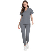 Crème givrée d'été pour le lavage des mains Vêtements de médecin et d'infirmière Vêtements médicaux Scrubs Uniform Beauty Salon Scrubs for Men and Women