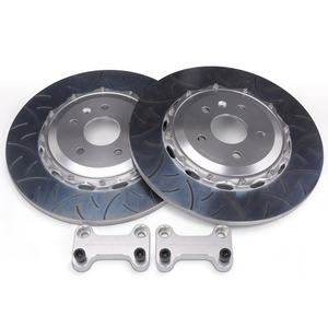 Disco de freno de carreras de actualización de Rotor ranurado perforado personalizado 18 pulgadas 325/355*22mm disco para Audi B8 B9 Honda Civic tipo R Range Rover - Product Image 1