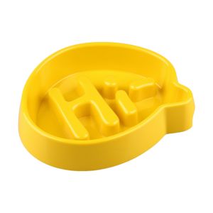 Modern <b>Plastic</b> Slow Feeding Dog Bowl with Raised <b>Letters</b> Blue Design - Product Image 6
