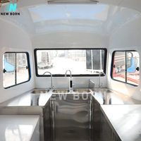 NEW BORN Customizable Outdoor Mobile Food Truck Food Cart Ice Cream Hot Dog Bakery Coffee Electric Food Trailer