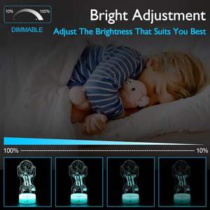 Wholesale World Football 3D LED Night Light Messi Ronaldo Real Madrid Fans Home Souvenir with Remote Control 7 Colorful Change - Product Image 6