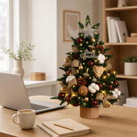 Fabrik-Großhandel Künstlicher Mini-Weihnachtsbaum 45/60CM, DIY Tischbaum, Kleine Desktop-Ornamente für Heim-Fenster Feiertagsdekoration
