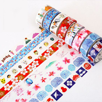 Ensemble de ruban adhésif japonais Washi vintage à impression personnalisée, ruban adhésif DIY, Washitapes