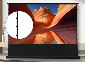 Écran de <span class=keywords><strong>projection</strong></span> motorisé portable électrique de haute définition blanc mat <span class=keywords><strong>gris</strong></span> d'usine 100 pouces 16:9 anti-lumière PVC - Product Image 3