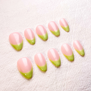 <span class=keywords><strong>Uñas</strong></span> Postizas Personalizadas al por Mayor, Hechas a Mano, de Gel de Lujo, Forma Almendrada, Hermosas, Francesas, Pintadas a Mano, Acrílicas - Product Image 5