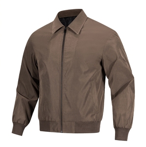 Blouson aviateur pour <span class=keywords><strong>homme</strong></span> marron neutre Style classique avec col montant Saison d'hiver Logo <span class=keywords><strong>chic</strong></span> sur le devant Enduit fini Tailles XS 5XL - Product Image 1