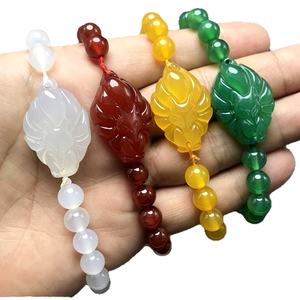 Bracelet en gros, magnifiques perles multicolores de 8 mm, agate rouge et verte, bijoux tendance, cadeaux pour femmes - Product Image 1