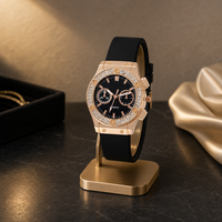 Montre-bracelet analogique pour femme de style rétro, boîtier en alliage, bracelet en cuir, mouvement à quartz chinois, montre de mode féminine