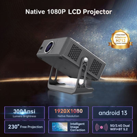Projecteur intelligent portable Kingsway T7K7 Mini Android 13.0, home cinéma sans fil 1080P 4K, réunion d'affaires, 300 lumens, 8 Go de stockage