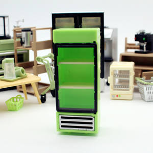 1:12 casa de muñecas muebles en <span class=keywords><strong>miniatura</strong></span> cocina escena jugar niños juguetes verde refrigerador <span class=keywords><strong>congelador</strong></span> - Product Image 2