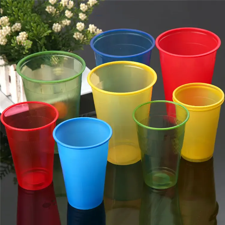 Plastic Drinking Bio Degradable Kids Party Cups Individually Wrapped Plastic Plastic Cups with Lids Saucers Accept