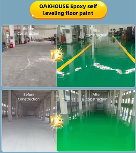 Peinture pour sols en résine époxy à base d'eau, résistante à l'usure, antidérapante, pour salon, intérieur, auto-nivelante - Product Image 6