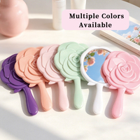 Miroir en forme de rose Un miroir miniature mignon et portable pour filles Parfait pour les voyages ou l'usage quotidien Un miroir de maquillage compact et élégant.