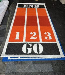 Césped de gimnasio personalizado de alta densidad Negro Azul Arco Iris sintético Fitness césped artificial para gimnasio y centro de fitness - Product Image 4