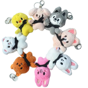 <span class=keywords><strong>ATE</strong></span> Portachiavi Magnetico per Frigorifero in Tessuto Super Morbido da 10 cm, in Peluche e Cotone PP, Ricamato, con Coniglio Stray Kids, Souvenir da Concerto - Product Image 4