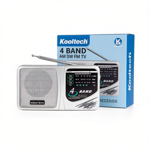 Kooltech 4 band วิทยุ FM แบบพกพา AM SW พร้อมจอแสดงผล LCD และลำโพงในตัววัสดุพลาสติก - Product Image 2