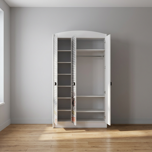 Lit superposé moderne en bois blanc pour enfants et jeunes adultes avec design démontable et bordure de finition - Product Image 3