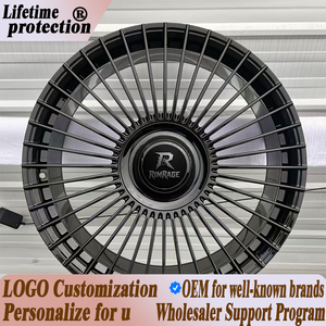 Rines Estilo Turbina Negros Brillantes de 18-22 Pulgadas Forjados a Medida para <span class=keywords><strong>BMW</strong></span> M5 <span class=keywords><strong>M8</strong></span> <span class=keywords><strong>AMG</strong></span> S63 Porsche Panamera Lexus LS Audi A8 OEM - Product Image 1