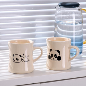 Taza Linda de Panda de Dibujos Animados, Color Beige, para Oficina, Café, Leche, <span class=keywords><strong>Desayuno</strong></span>, Pareja, Creativa, Resistente a Altas Temperaturas, con Asa, para Boda - Product Image 3
