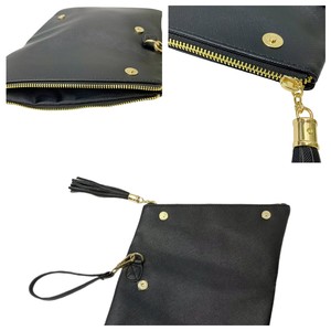 Bolso negro de 14 pulgadas para mujer, bolso plegable de gran capacidad con borlas, bolso de mano, Cartera de mano, monederos para mujer - Product Image 3