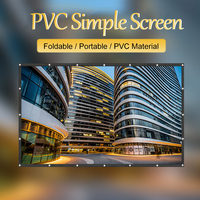 100 pouces 16:9 Simple Avant Arrière de PVC D'écran de Projection Portable écran de projecteur Pliable