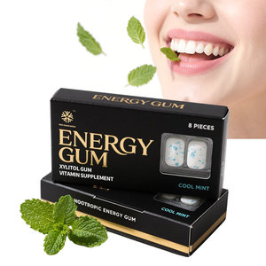OEM Caffeine L Theanine Chewing <strong>Gum</strong> Supplement for Cognitive Function Mental Alertness - Product Image 1