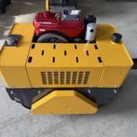 Compacteur vibrant à double tambour autopropulsé de 450 kg, moteur diesel Changfa 178 refroidi par air, pour le remblaiement de fossés