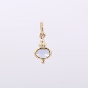 Colgante de oro amarillo sólido de 14 quilates, colgante minimalista de piedras preciosas ovaladas de tanzanita Natural para joyería elegante de fiesta - Product Image 4