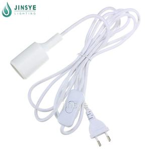 स ई 27 काले/सफेद सिलिकॉन लैंप कॉर्ड केबल प्लग लैंप कॉर्ड किट पावर कॉर्ड - Product Image 2