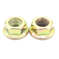 Écrou à bride hexagonal dentelé M6 M7 M8 M10 Écrou à bride autobloquant moleté à 12 points