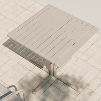 Ensemble table et chaises carrées longues et compactes pour extérieur, idéal pour cour, balcon ouvert, terrasse, café, mobilier de loisirs pour patio