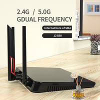 Antenne SMA mâle haute efficacité 2,4/5,8 GHz 5dBi en caoutchouc noir pour routeur WiFi, antenne extérieure en caoutchouc