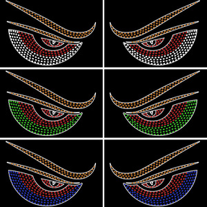 Evil Eye LED Display Windshield HUD USB Dynamic Car Van Truck Front Rear Adhesive General Fit White <b>Blue</b> Green PC <b>Material</b> - Product Image 4