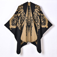 Capes en cachemire pour femmes, style européen, motif unique, double face, triangle, bordure à aiguilles, 130*150cm, ponchos d'hiver