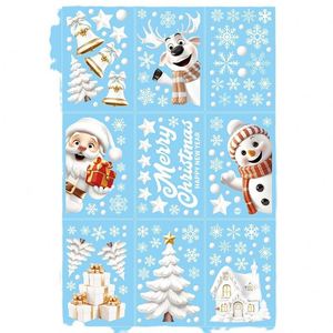 Pegatinas Personalizadas al por Mayor para Ventanas, de PVC Removibles, 3D, Blancas, Decorativas de Navidad, con Adsorción Electrostática, Pedidos al por Mayor - Product Image 5