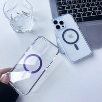 Nouvel arrivage coque de téléphone transparente en acrylique transparent pour iphone 15 plus coque de téléphone de charge sans fil magnétique pour iphone 16 pro max