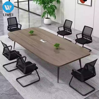 Table de conférence extensible en bois MFC moderne LIWEI, écologique, mobilier de bureau, taille personnalisée, hôtel, école, 4 à 8 places