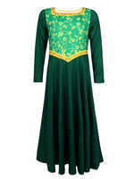 Disfraz de Cosplay de Princesa Fiona de Shrek para Halloween Vestido Largo Verde para Actuación Escénica