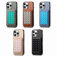 Support adhésif personnalisé en silicone TPU pour coque de téléphone, accessoire de préhension mobile, étanche et antichoc, vente en gros