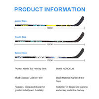 OEM ODM Personnalisé, Crosse de Hockey sur Glace en Fibre de Carbone à Point de Frappe Bas, Prend en Charge une Variété de Personnalisations