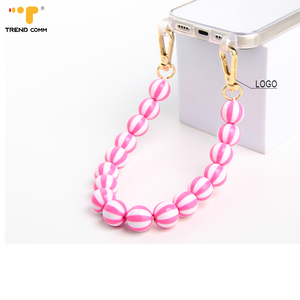 Chaîne de téléphone perlée en acrylique avec motif bonbons colorés mignons, lanière bandoulière et bracelet de poignet pour <span class=keywords><strong>iPhone</strong></span> 13 14 15 16 17 Pro - Product Image 4