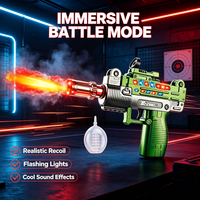 Pistolet à eau électrique rétractable pour enfants, surface plaquée plastique, effet lumineux et sonore, brume, simulation de pistolet pour l'extérieur