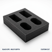 Insert en mousse EPE/EVA écologique sur mesure pour boîte de rangement de cartes de collection, plateau de présentation découpé avec précision, étanche