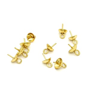 Clous d'oreilles en acier inoxydable, forme demi-lune, or et argent, pour la fabrication de bijoux, accessoires, diamètre 2 mm, Anno Jewelry - Product Image 3